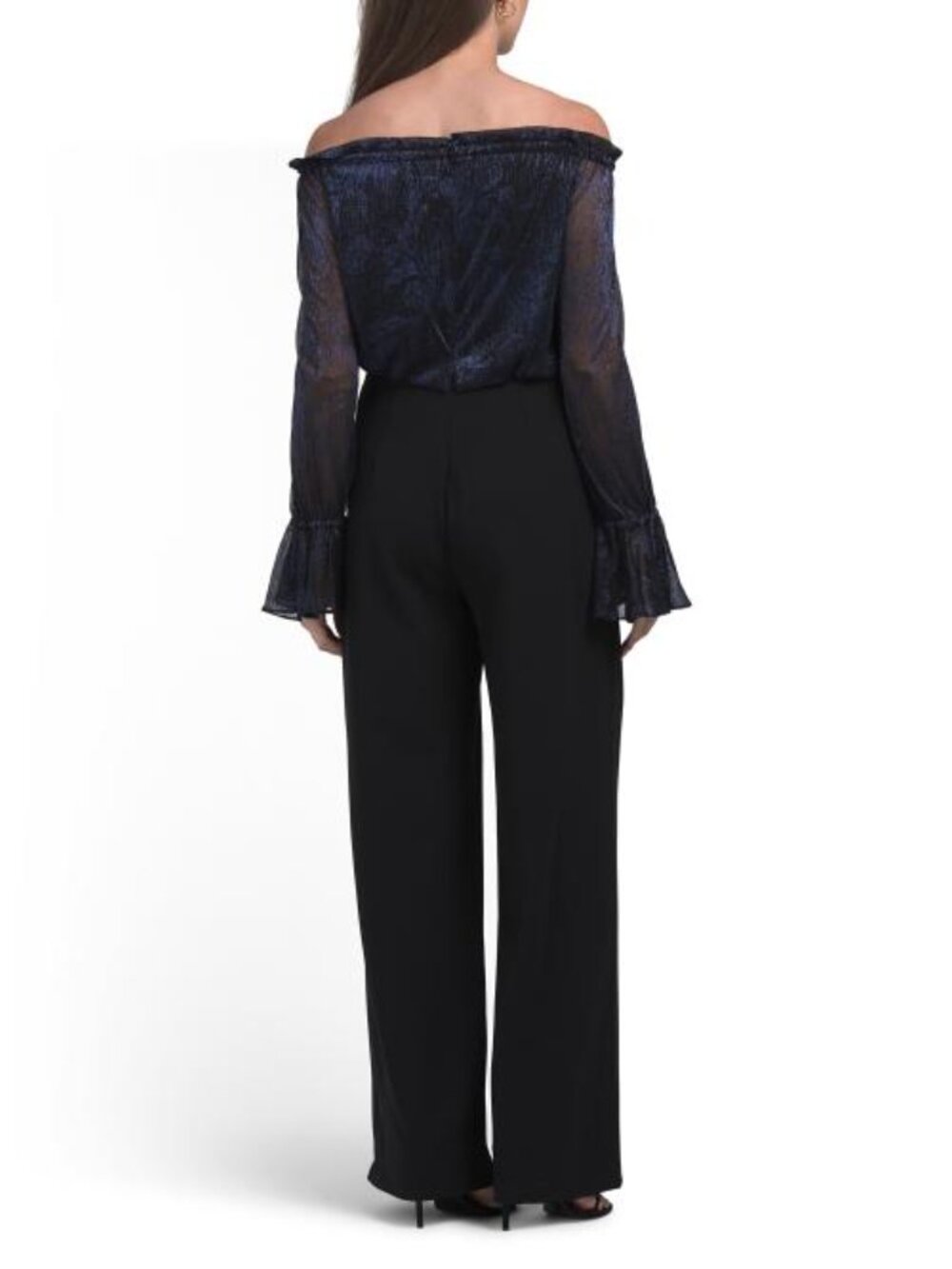 ADRIANNA PAPELL Off The Shoulder Jumpsuit - Picture 2 of 5
